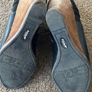 Dr. Scholls Wedge Black and brown booties - Size 7